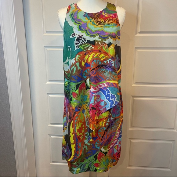 Lauren Ralph Lauren Crepe Shift Dress Floral Size 4 - Picture 2 of 12